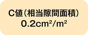 C値（相当隙間面積）0.2㎠／㎡